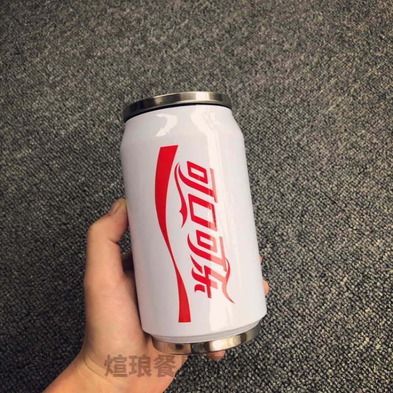 杯 大容量百事可乐可口可乐易拉罐迷你不锈钢保温杯学 白色可乐350 杯