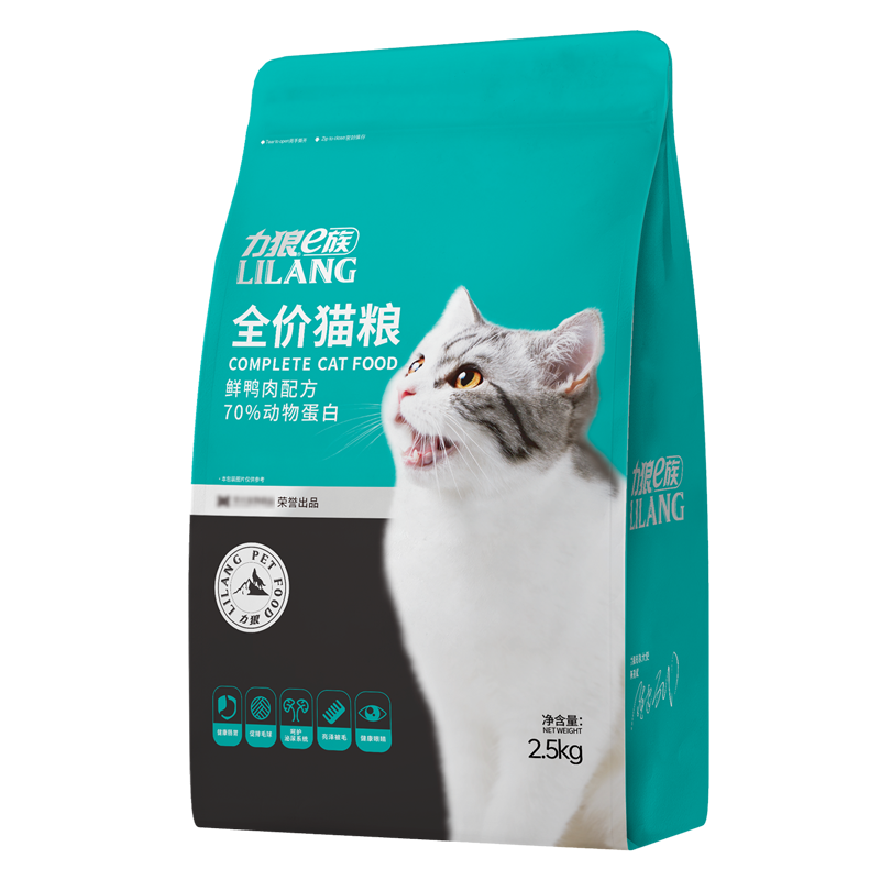 LILANG 力狼 成猫幼猫通用型天然粮 2.5kg5斤