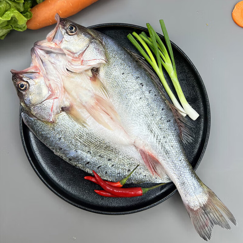 鸿顺三去海鲈鱼400g/条 去鳞去腮去内脏 鲈鱼鲞 生鲜鱼类  冷冻