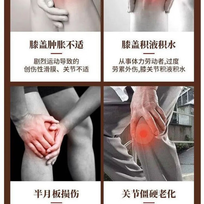 滑膜炎膏膝盖积水积液半月板损伤膝关节疼痛肿胀下蹲困难老寒腿【药店