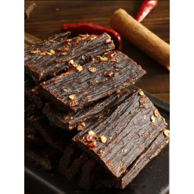 南美豹四川甘孜州特产风干牦牛肉阿坝高原美食牛肉干散装 五香味500克