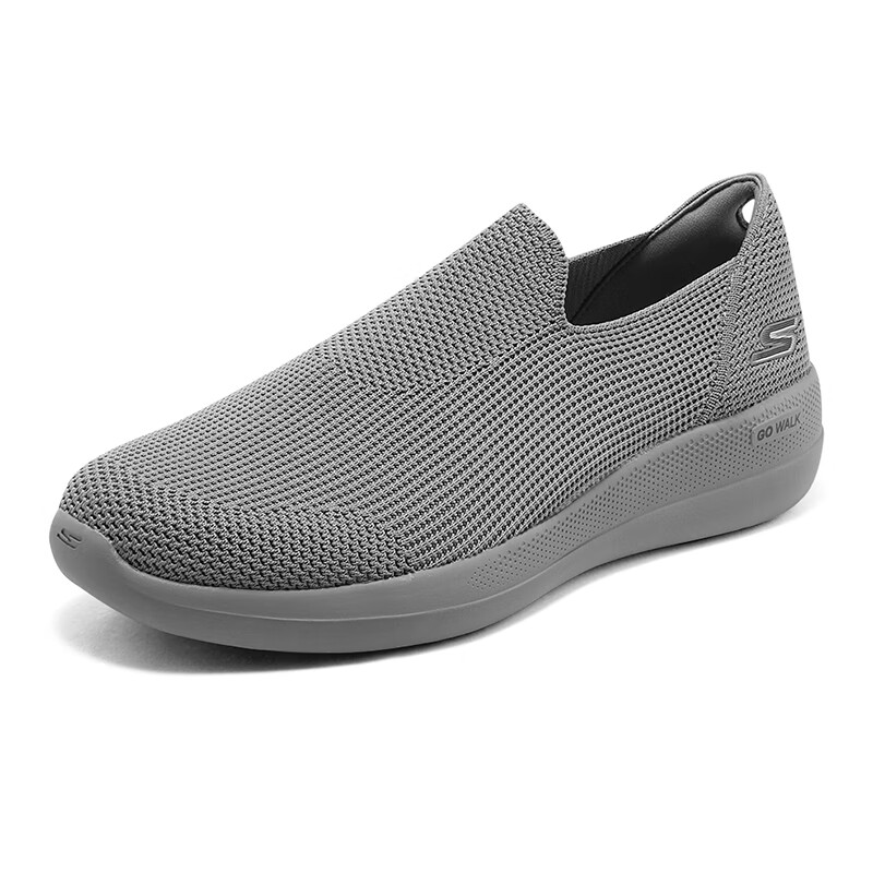 斯凯奇（Skechers）男鞋2025夏季新款软底健步鞋一脚蹬穿脱运动鞋网面透气休闲老人鞋 216141-CHAR 39
