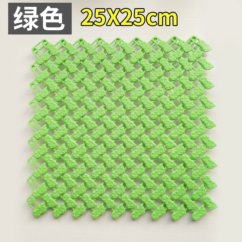 珊野 寵物腳墊板塑料底板墊狗籠子墊板貓籠網(wǎng)格墊防卡腳平臺墊底網(wǎng)腳墊 腳丫綠 25*25cm(10片裝)