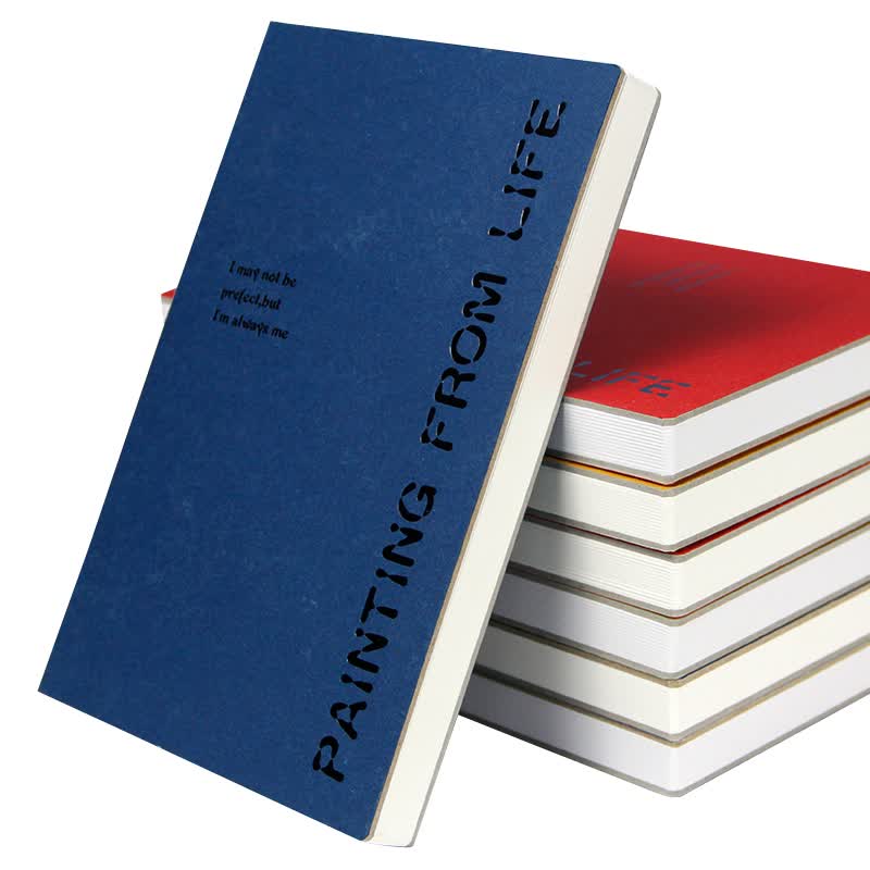 记忆印象 素描 速写本 图画本 马克笔绘画本 白纸 画画本 手绘 彩铅 油画棒 写生 涂鸦本 画本 32k宝石蓝原白