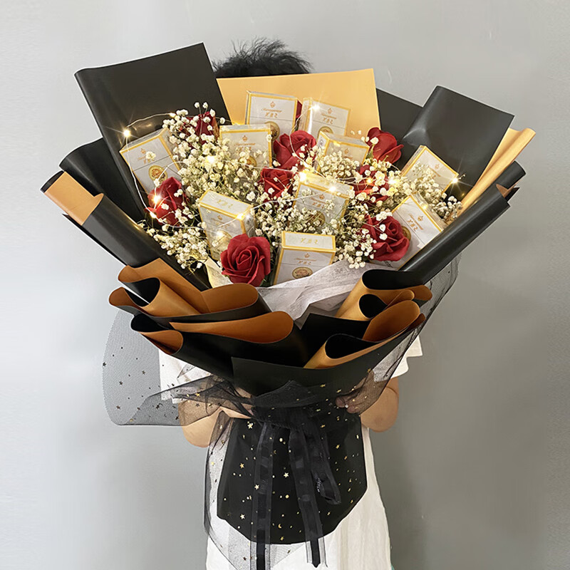 兰琦欧 花束包装纸 煊赫门花束diy生日礼物手工制作材料包装纸七夕