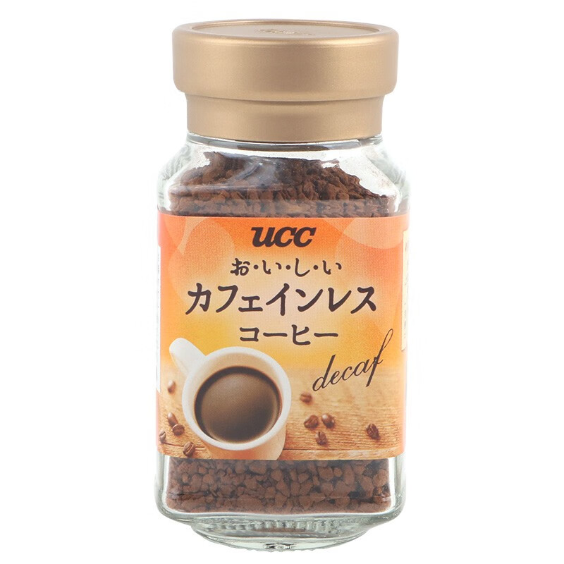 UCC 日本进口黑咖啡114/117速溶纯黑咖啡瓶装速溶冻干咖啡粉 低咖啡因咖啡45g