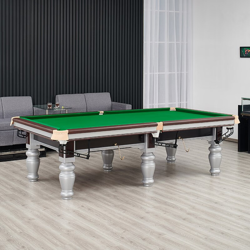 乔··氏同款胜利者台球桌标准型室内球房家用商用中式黑8银腿比赛