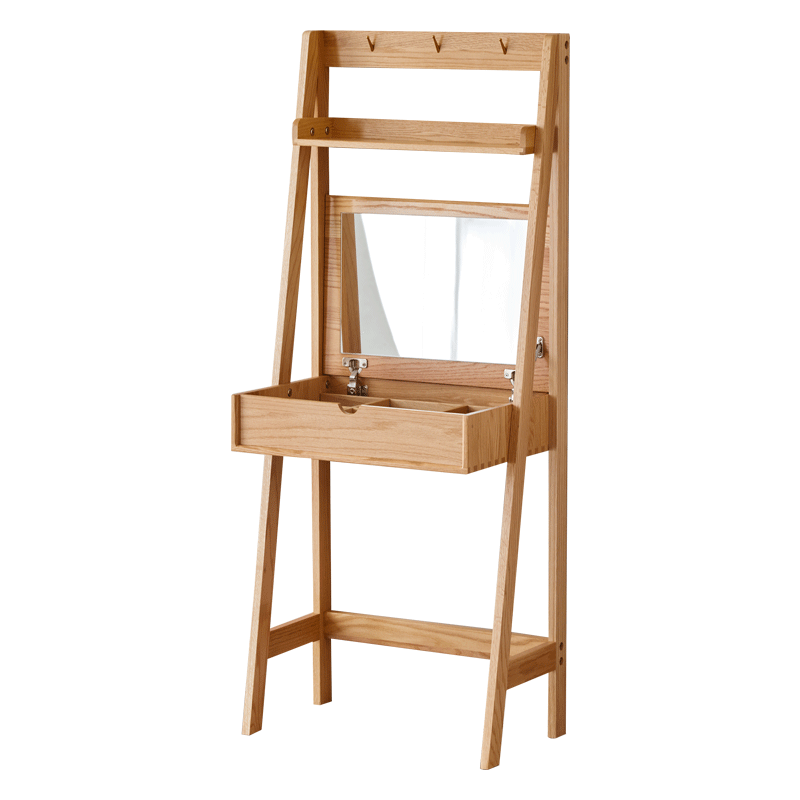 原始原素实木梳妆台北欧现代简约卧室橡木化妆桌化妆台 1.5米 JD-1659