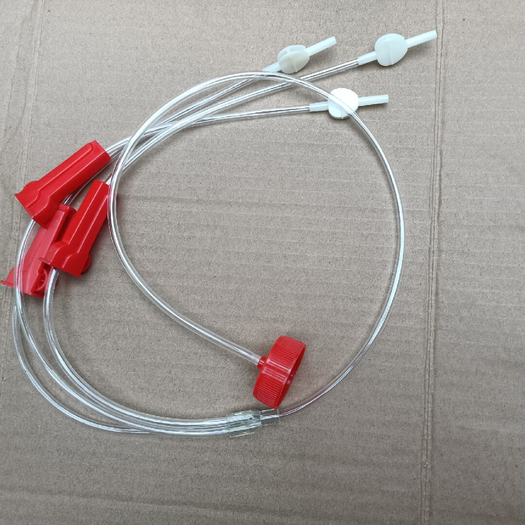 果树输液管吊针管输液管农用打针双头一体盖矿泉水瓶 白色一出三100条