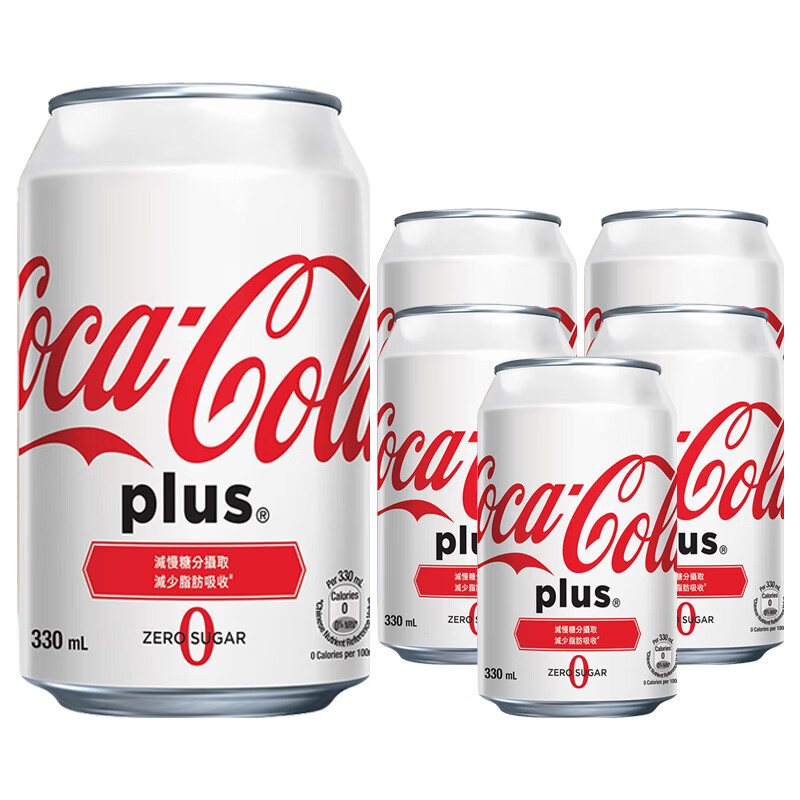 可口可乐（Coca-Cola）柠檬可乐碳酸汽水饮料 香港进口 ins网红休闲聚会饮品 加系可乐330ml*6罐