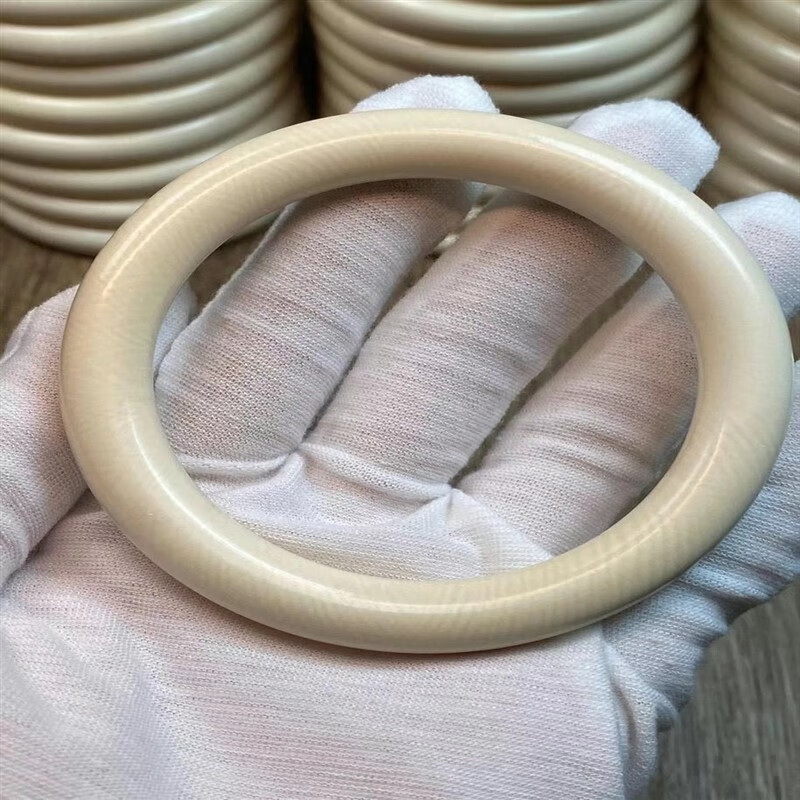 0镯子牙雕饰品 1.0cm圆条手镯 口径50-65