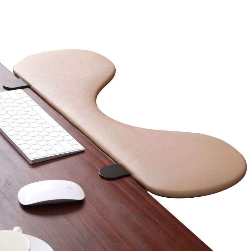 jincomso 键盘托架 皮革款 免打孔设计 桌面延长支架  创意桌面空间拓展/收纳键盘架 米色