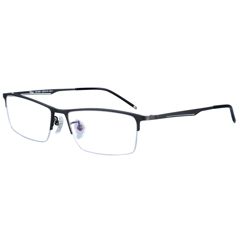 普莱斯品牌近视眼镜男商务半框架防蓝光眼镜走势及评测
