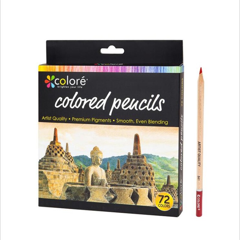 彩色铅笔专业手绘秘密花园涂鸦笔48/50/72色油性彩铅笔 72色彩盒套装