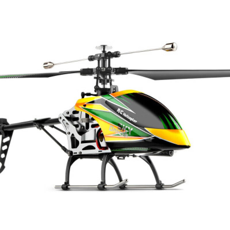 遥控直升机飞机单桨四通道无人机航模型合金无刷电机 V912有刷版本 A-标配全套1块电池