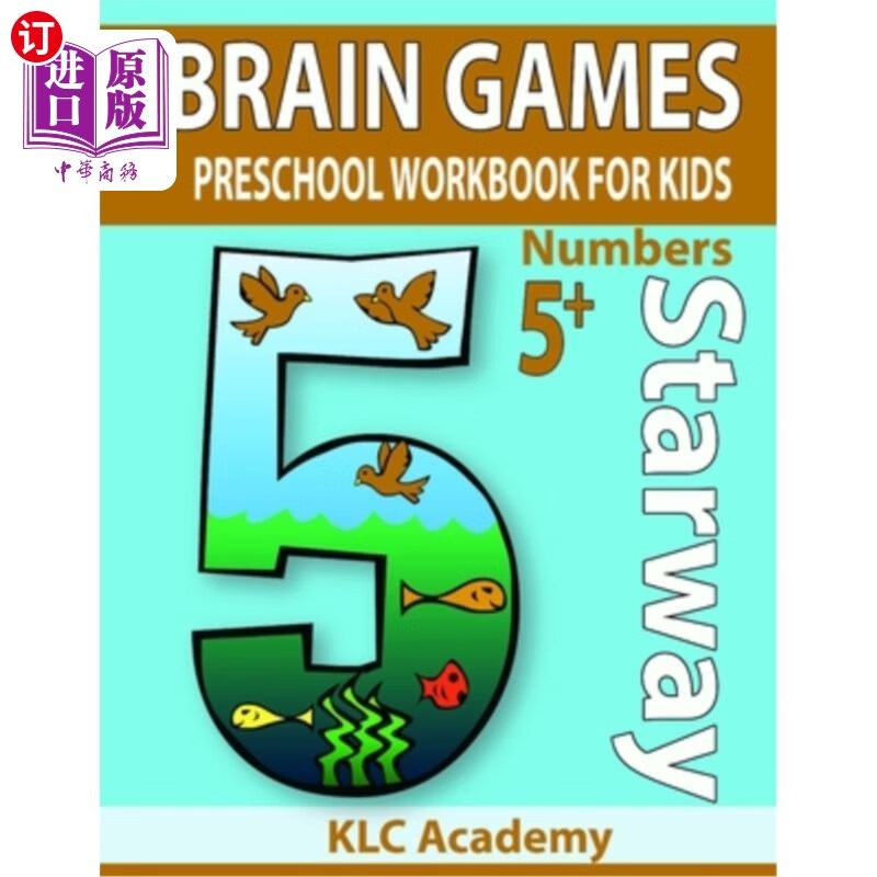 海外直订STARWAY BRAIN GAMES PRESCHOOL WORKBOOK FOR KIDS NUMBERS (5+ Years) STARWAY BRAIN GAMES学龄前儿童数字练习册