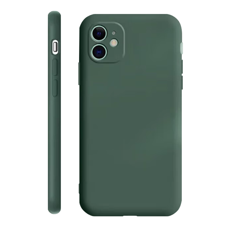 品胜（PISEN）苹果11手机壳 iPhone11保护套 全包防摔液态硅胶手机软壳 裸机手感 墨绿色100012893446