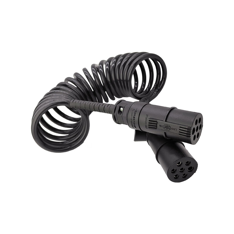 jh6挂车线j6p连接电线七孔插头螺旋弹簧线插座五货车配件 七孔挂车线