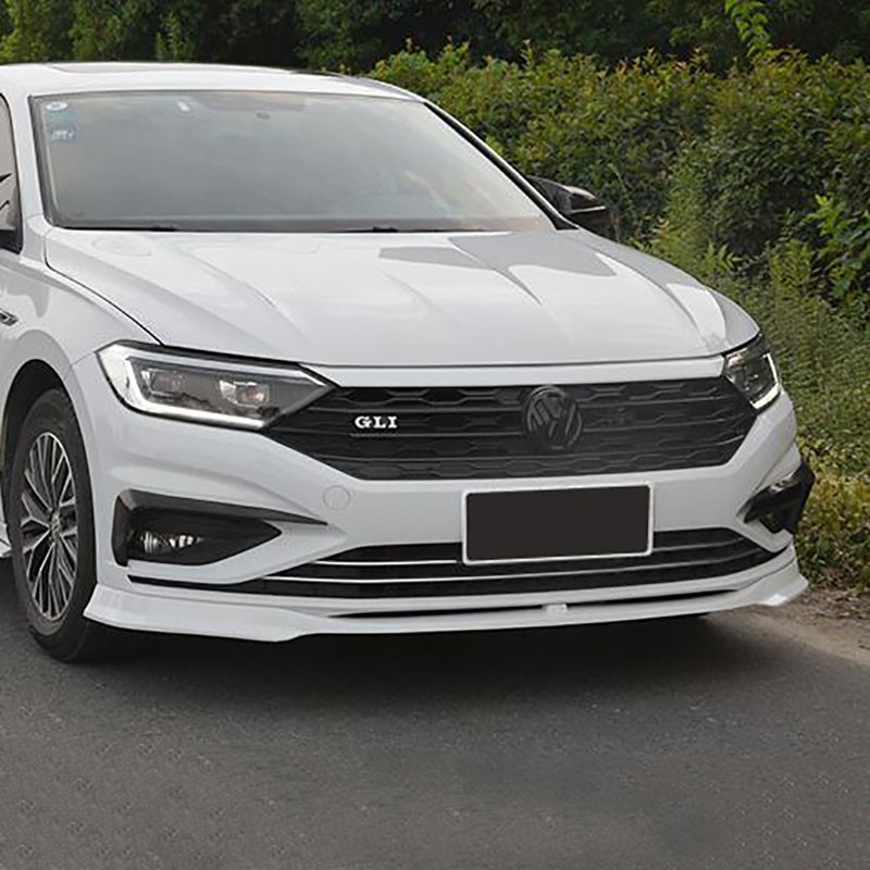 热迈适用于大众19-22速腾前唇前铲改装专用美版前杠小包围 两段式 亮