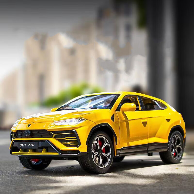 车致(che zhi)兰博基尼urus野牛仿真合金汽车模儿童玩具车越野模型