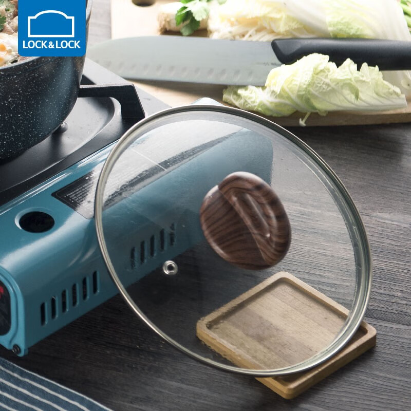 乐扣乐扣(LOCK&LOCK) 麦饭石双耳汤锅不沾炖煮少油受热均匀不糊底电磁炉燃气通用 20㎝