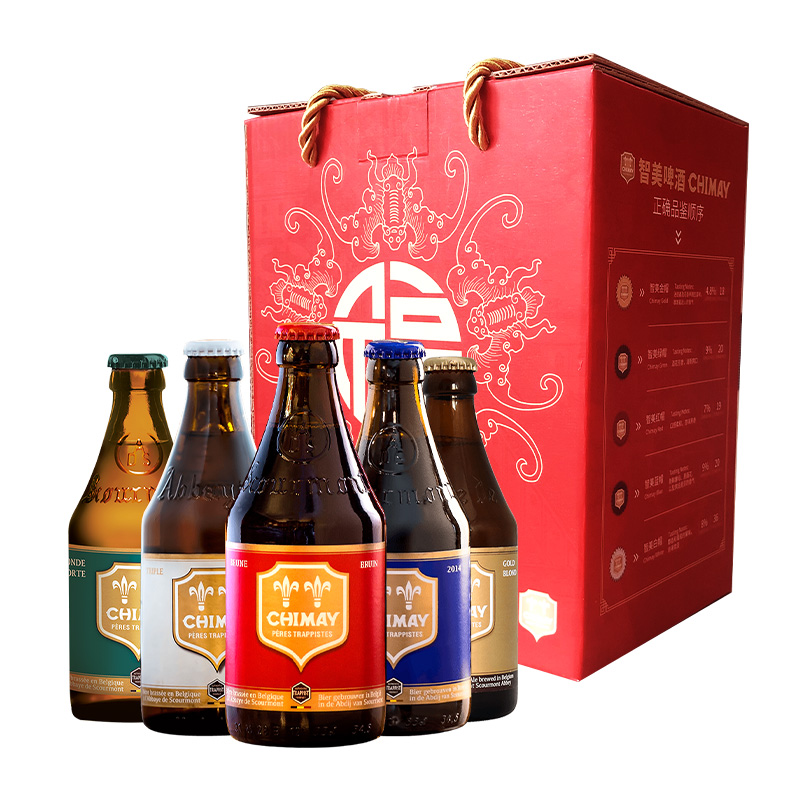 智美（Chimay）五福临门礼盒330ml*5瓶  精酿啤酒礼盒  比利时进口 情人节礼物