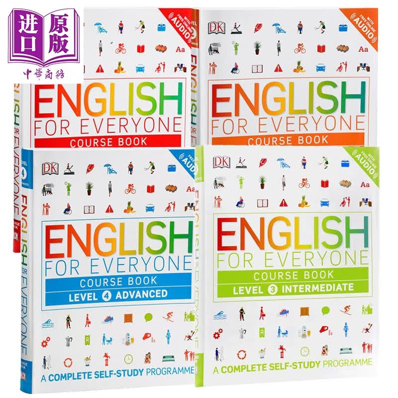 人人学英语1-4课本套装（共4册） 英文原版 DK-English for Everyone
