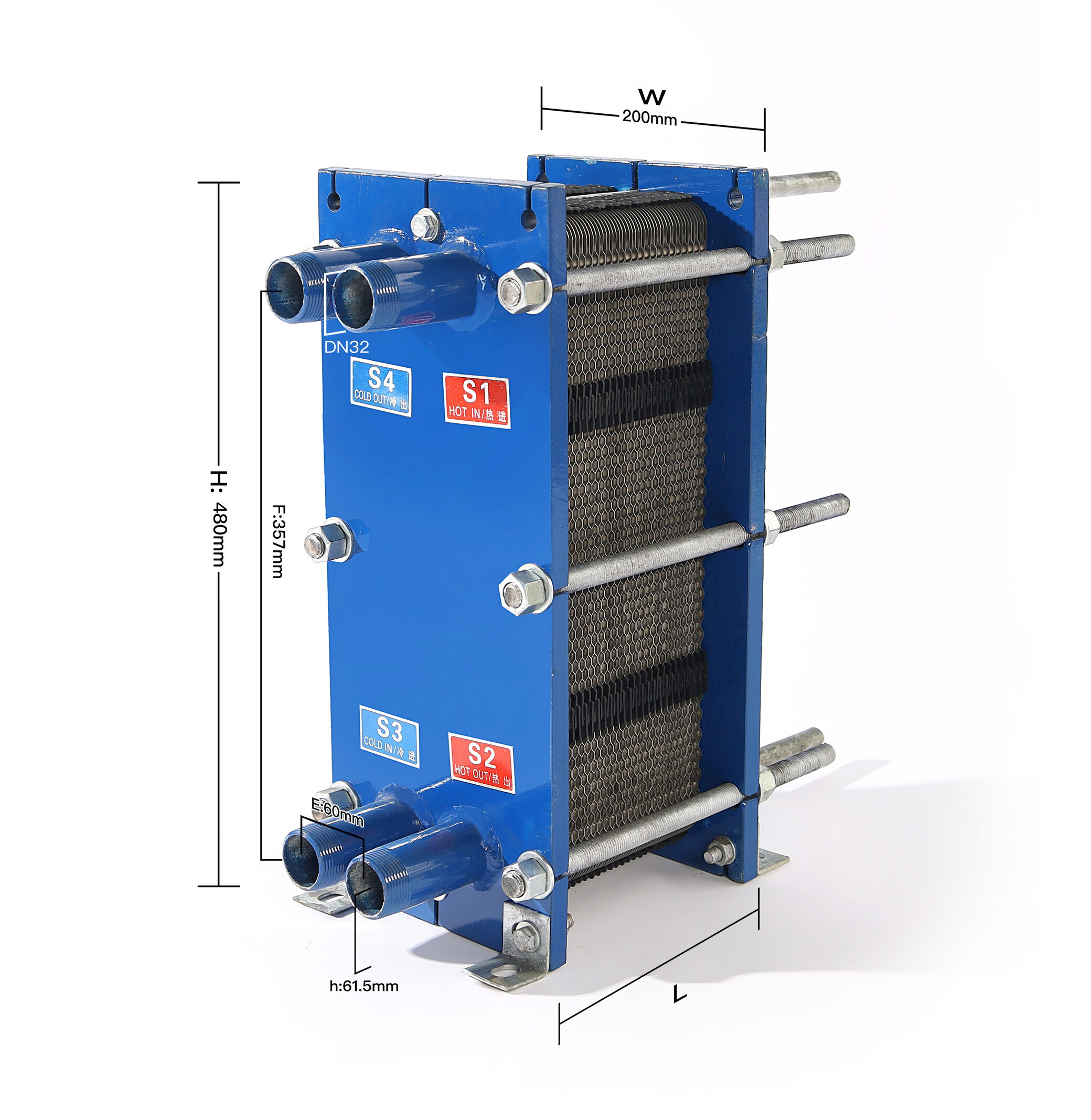 过水热交换器 蒸汽浴池锅炉换热设备 007-dn32外丝-1平方 0mm