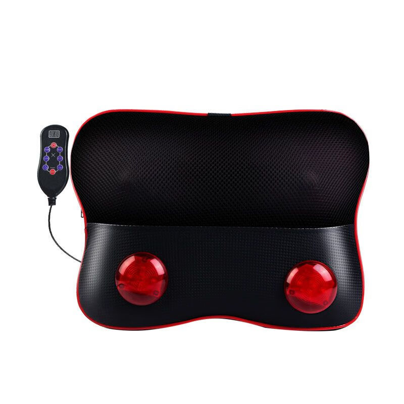 婕茵桐按摩枕颈椎按摩器颈部腰部神器按摩仪肩颈部电动多功能靠垫揉捏头 8键独立智能控制黑色