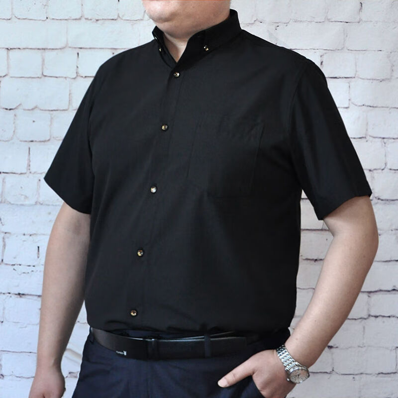 古跃鸿300斤啤酒肚胖子短1袖显瘦超大号夏季男士加肥加大宽松大码肥佬