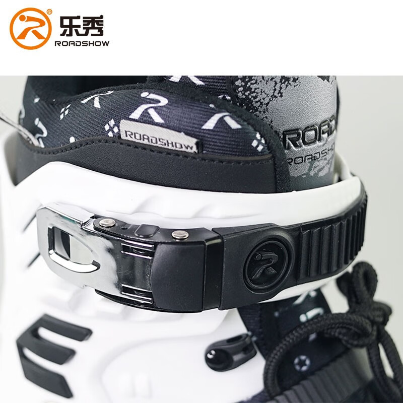 乐秀(ROADSHOW)轮滑鞋成人10-16岁学生溜冰鞋男女初学刷街平花直排轮X5S旱冰鞋 全闪黑色单鞋+轮滑包【初学刹车】 42 -43码