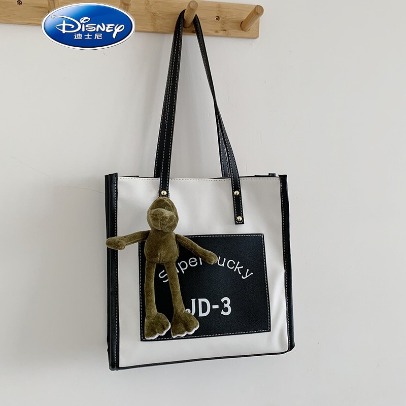 迪士尼(disney)同款帆布包女大容量单肩包包女包通勤包手提袋托特包