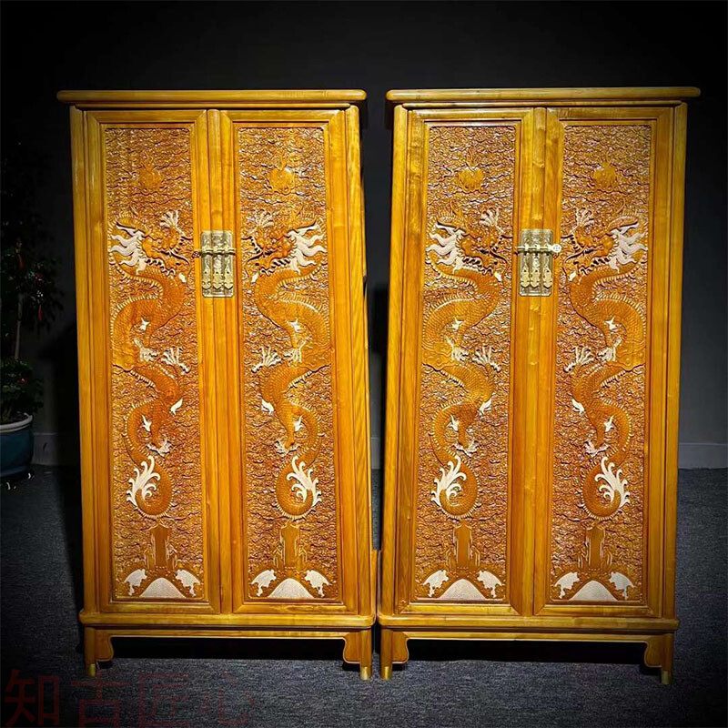 红善金丝楠木衣柜小叶桢楠圆角柜实木衣柜落地卧室家用家居实用