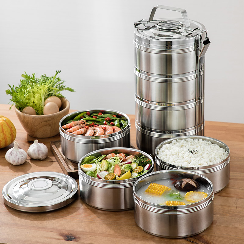 abdt不锈钢特大号多层饭盒大容量超大分格手提送饭多人用保温饭桶 18