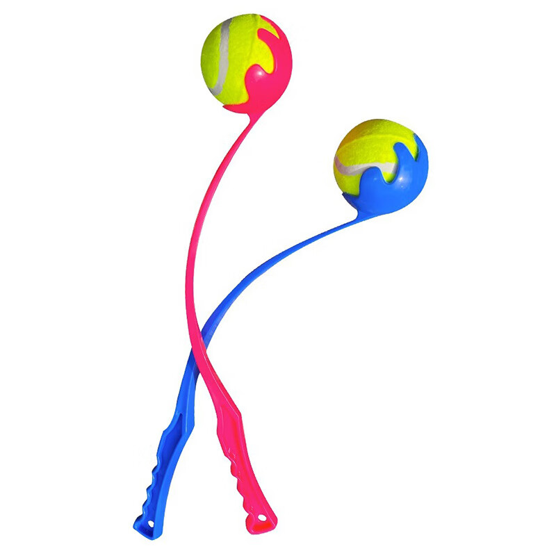 【优选好物】宠物抛球杆扔球器投球玩具狗狗猫咪互动捡球宠物玩具 蓝 短柄【约38cm】