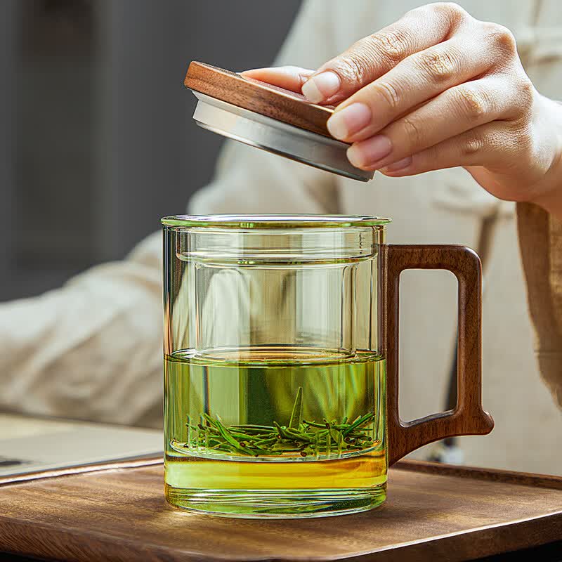 泥也茶杯玻璃泡绿茶杯茶水分离耐热加厚带过滤男士办公茶道杯子400ml怎么样,好用不?