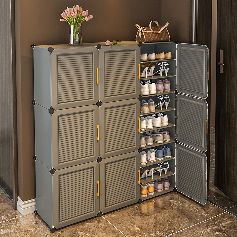 蔻丝（ColesHome）门口鞋架子家用室内多层简易宿舍收纳 【百叶门】3列9层 京东折扣/优惠券