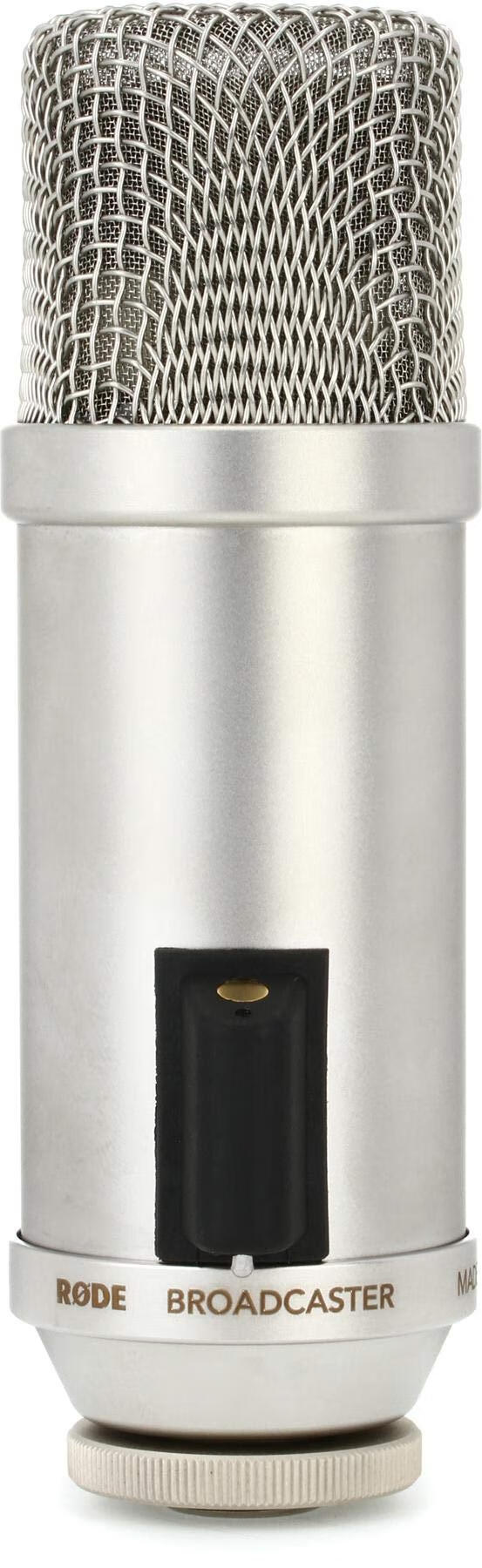 RODE 專業(yè)廣播級大振膜電容麥克風 直播錄音話筒 內(nèi)置防噴網(wǎng) 75Hz高通濾波 銀色有線音頻麥克風