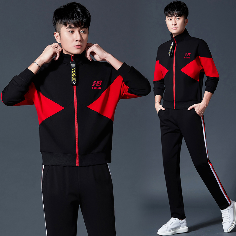 九屠【jiutu】九屠品牌运动套装男秋季跑步服男士休闲套装运动服男装