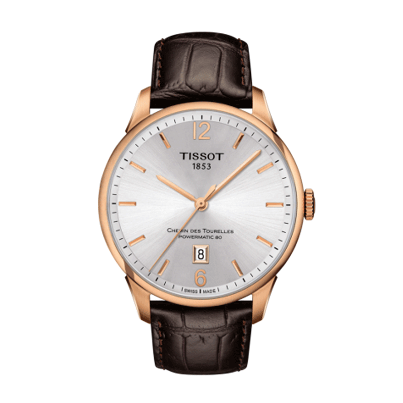 全球联保 tissot/天梭 1853杜鲁尔系列自动机械 商务男表 金壳条丁t