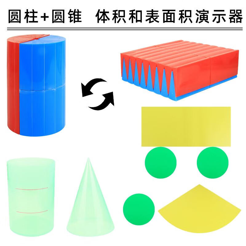 迦南歌基  圆柱和圆锥教学教具 六年级大号等底等高体积比学具体积表