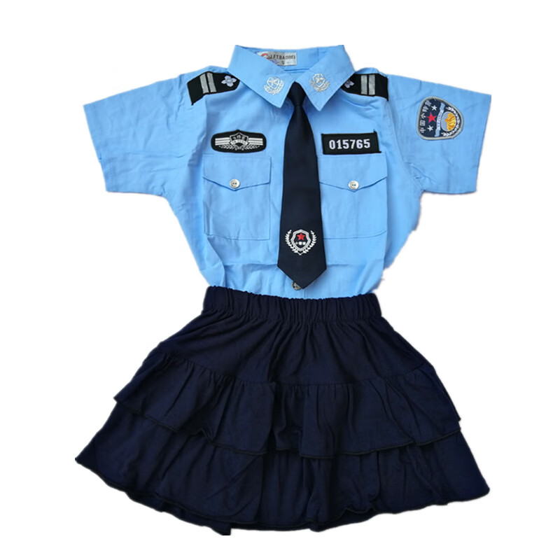 圣曼芬儿童职业扮演服装幼儿园演出服六一警察玩具男女装黑猫警长时尚