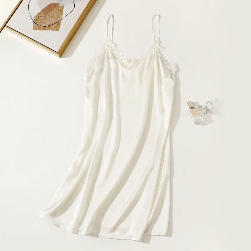 tomms)严选新款桑蚕丝缩胸内衣女居服舒适真丝睡衣连体衣 白色男装 m