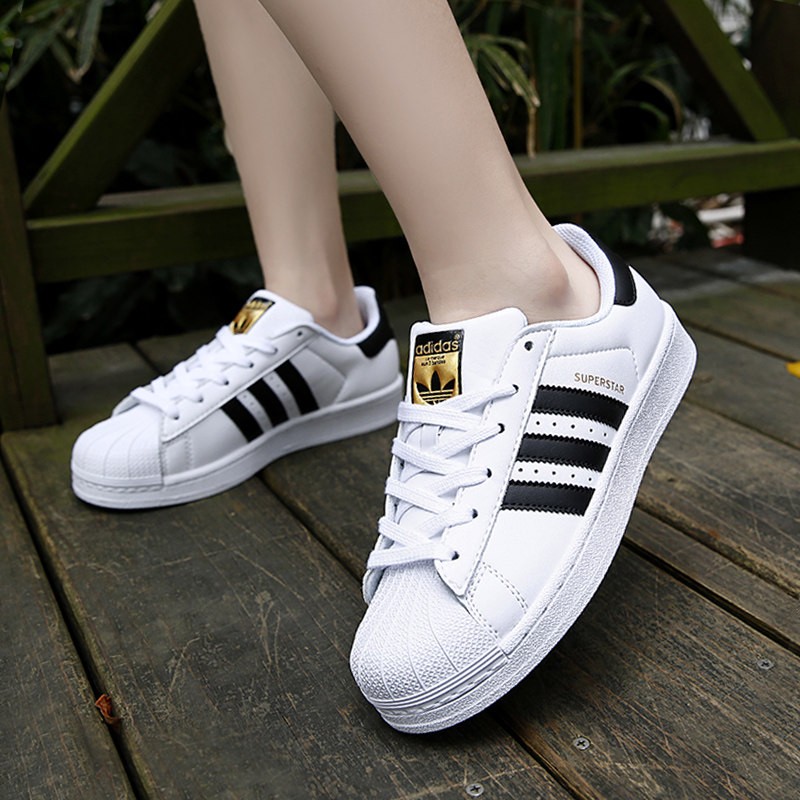 三叶草(adidas)superstar 贝壳头男女运动休闲鞋 金标贝壳头eg4958 37