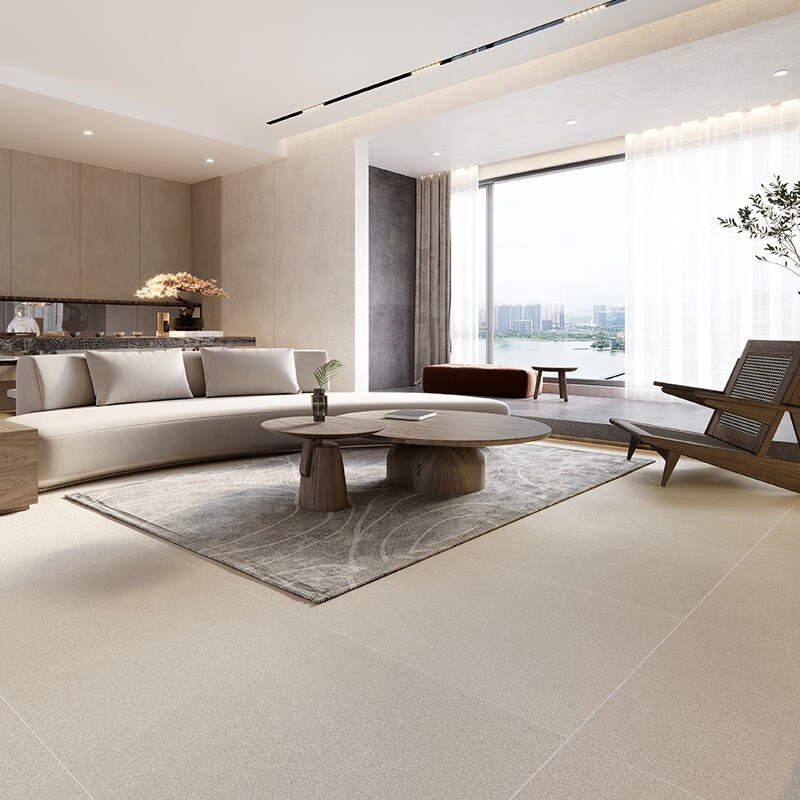 新中源 素 云海砂仿大理石750*1500瓷砖防滑地板砖哑光墙砖 珍珠灰