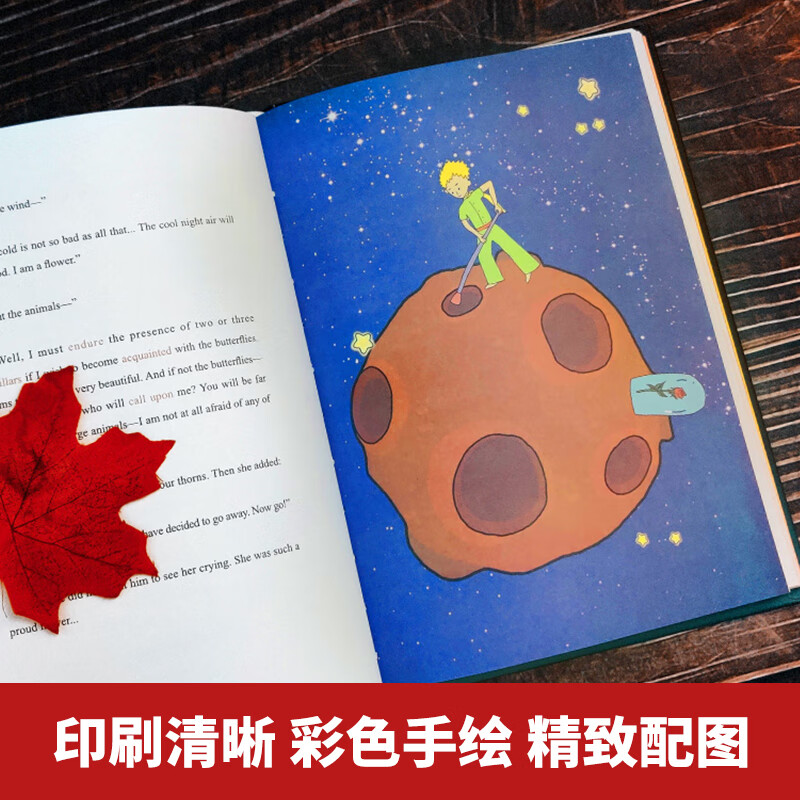 精装｜小王子英文版原版原著书籍 彩色精装无删减配音全英文原版小说振宇书虫 世界名著英语原著小说未删减 振宇书虫-全英文版