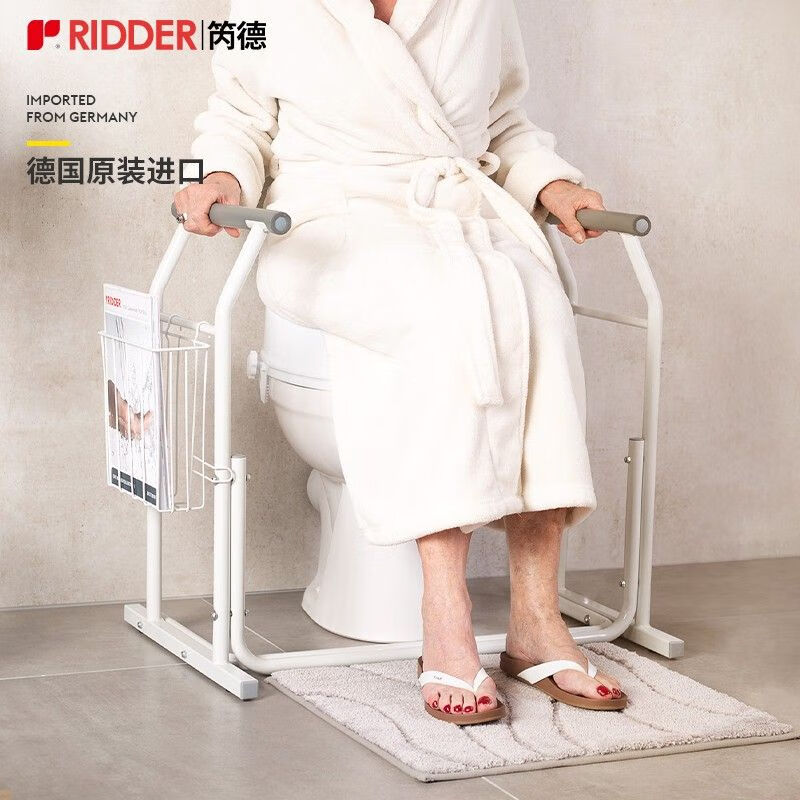 RIDDER 德国进口安全扶手老人孕妇厕所马桶防滑扶手无障碍把手辅助起身 白色