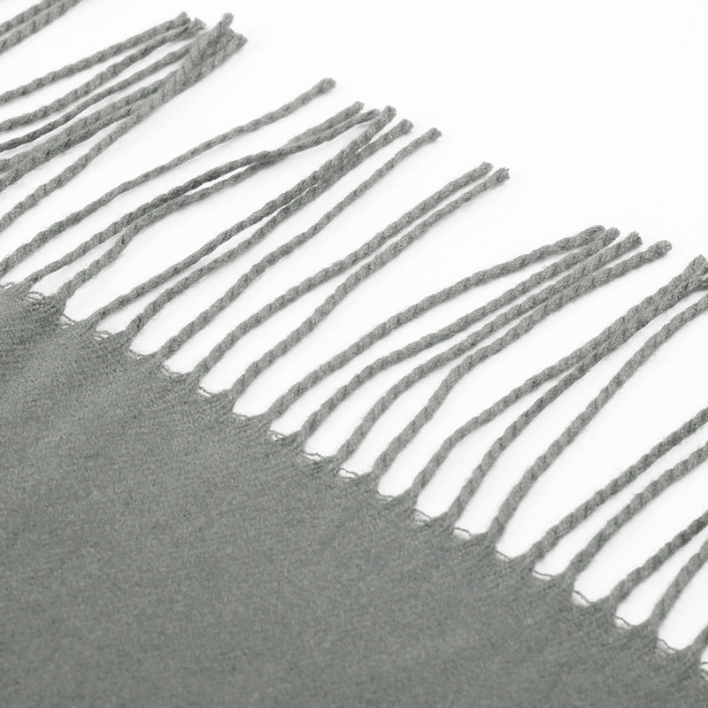 达芬奇密码 冬季百搭厚款保暖围巾女士披肩仿羊毛男士红品本命年订制LOGO 银灰