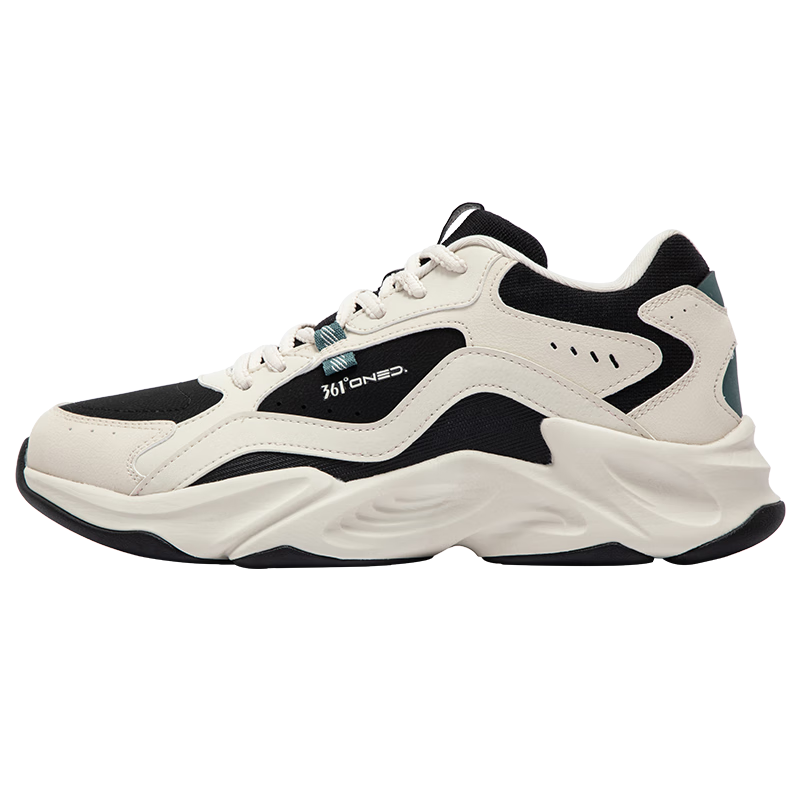 361°男鞋燎原棉鞋秋冬季加绒保暖厚底复古老爹鞋休闲加绒运动鞋子男 【店长力荐】曜石黑/燕麦奶 42