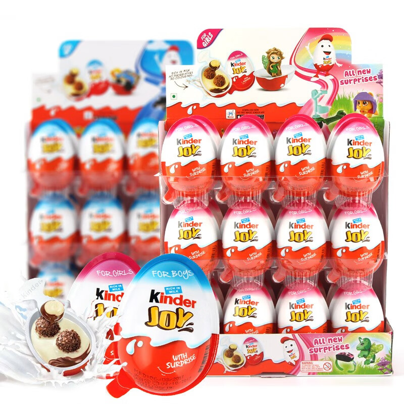 健达（Kinder）奇趣蛋进口牛奶巧克力蛋惊喜蛋休闲零食含玩具儿童节礼物送小朋友 9月产健达奇趣蛋男女混合24粒